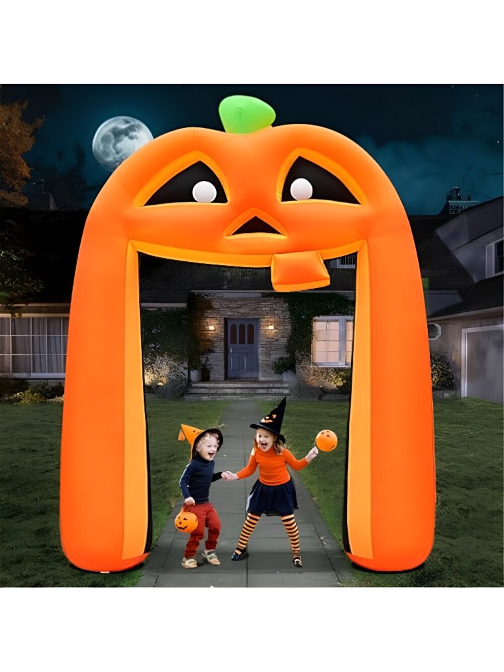 10FT Halloween Inflatables Pumpkin Archway, Halloween Pumpkin Inflatable